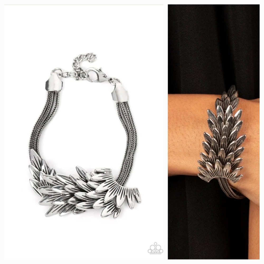 BOA AND ARROW SILVER BRACELET